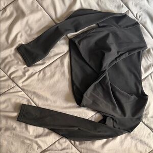 Amazon Black Long Sleeve Crop Top Workout